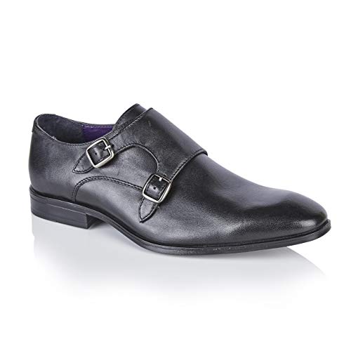 Silver Street London Herren Bourne Mönchschuh, Schwarz, 42 EU