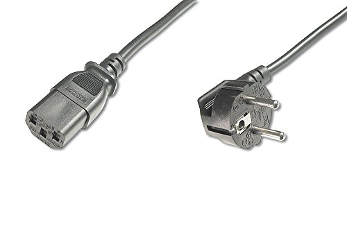 DIGITUS Netz-Anschlusskabel - 0.75 m - CEE 7/7 (Typ-F) 90° auf C13 - Stecker / Buchse - H05VV-F3G - 0.75 mm²