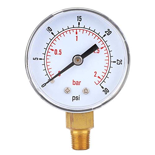 Verrückter Verkauf Manometer, Manometer Öldruckmanometer, für Luft Wasser Öl Gas(0-30psi 0-2bar)