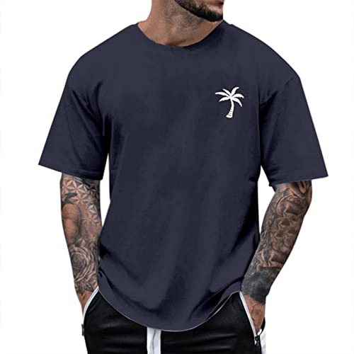 Herren T-Shirt Mit Farbverlauf, Shirt Herren Kurzarm, Casual Rundhals Tshirt Atmungsaktiv Schnelltrocknend Tops Fitness Gym Sportshirts Premium Hautfreundlich Oberteile Streetwear