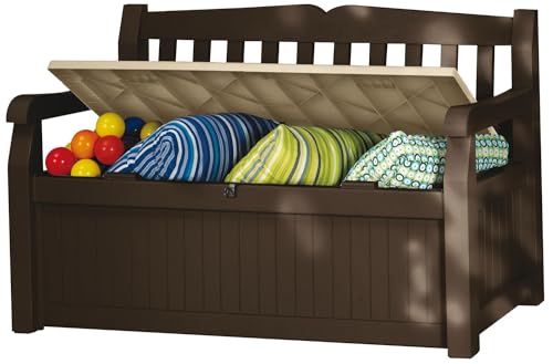 Keter, Sitzbank mit Truhe, Eden 140x60x84 cm braun