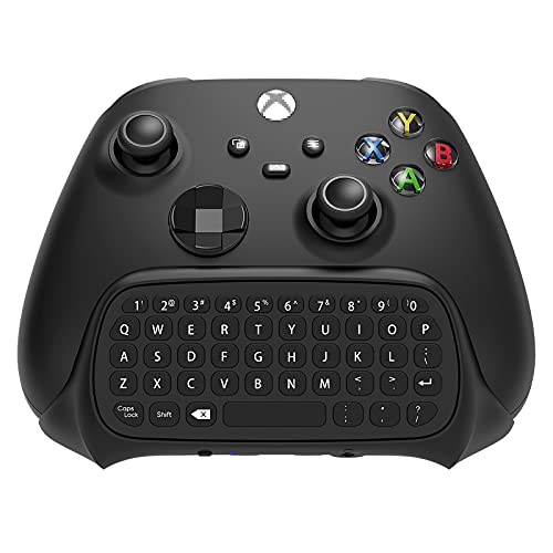 Kabellose Controller-Tastatur Kompatibel mit Xbox Series X/S Controller, 2,4 GHz Chatpad mit Audio-/Headsetanschluss, Kompatibel mit Xbox One X/S - Schwarz