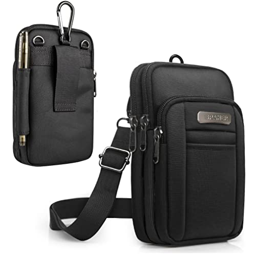 SPAHER Herren Umhängetasche Handytasche Zum Gürteltasche Hängetasche Klein Schultertasche Handy Umhängen Männer Reisegepäck Smartphone Tasche