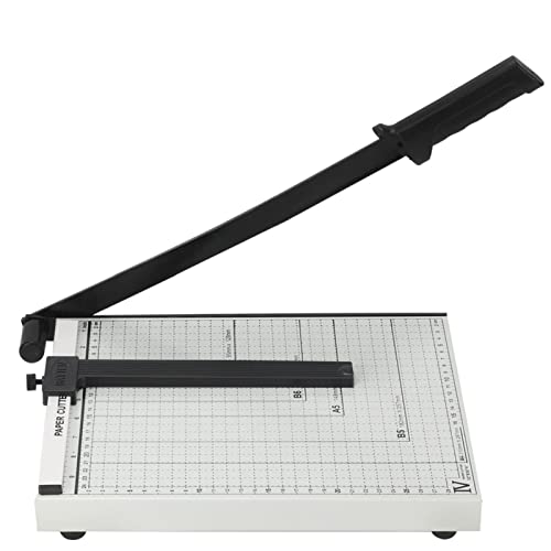 Shoze A4 Papierschneider Fotostapelschneider mit Hebel A4/B5/A5/B6/B7 Papierschneider für Metallschrott für Zuhause und Büro 24 x 28 cm