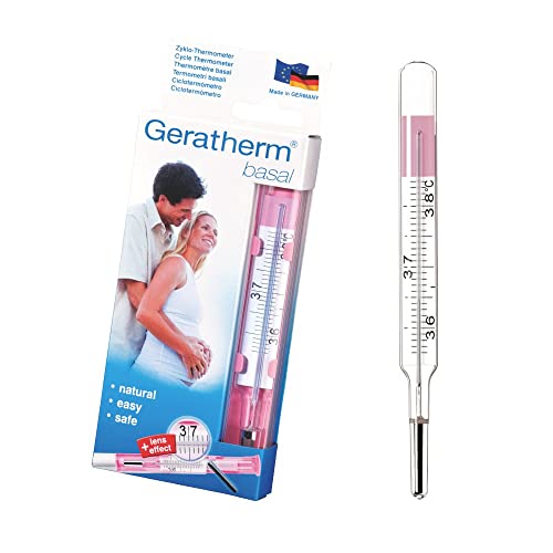 GERATHERM basal analog – Basalthermometer analog/Basalthermometer zur Zykluskontrolle inkl. Auswertungstabelle/Basalthermometer Kinderwunsch – Made in Germany