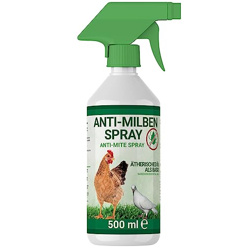 500ml Milbenspray Hühner, Geflügel & Vögel - Sofort & Langfristig gegen Milben & Parasiten, Akut & Vorbeugung