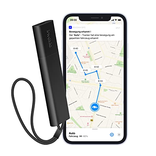 Invoxia Cellular GPS-Tracker - für alle Autos, Motorräder, Fahrräder sowie für Senioren, Kinder, Wertgegenstände - bis zu 4 Monate Akkulaufzeit - einschließlich SIM-Karte & 1-Jahres-ABO - 4G LTE-M