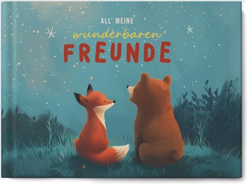 Sophies Kartenwelt Mein Freundschaftsbuch - Freundebuch Grundschule - Geschenkidee Einschulung Mädchen und Jungs - Freundebuch Schule Jungen Mädchen