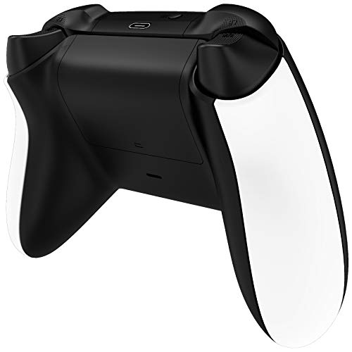 eXtremeRate Griffteile Hülle Gehäuse für Xbox Series X/S Controller, DIY-Ersatz Griffe Seitliche Shell Grips Case Zubehör für Xbox Core Controller(Schnee Weiß)-KEIN Controller