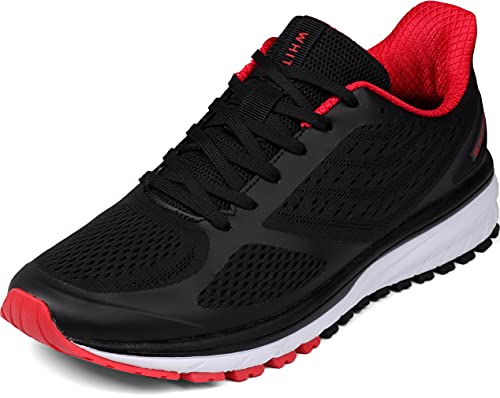 WHITIN Laufschuhe Joggingschuhe Männer Walkingschuhe Comfortable Turnschuhe Tennisschuhe rutschfest Fitness Leicht Schuhe Schwarz Größe 43