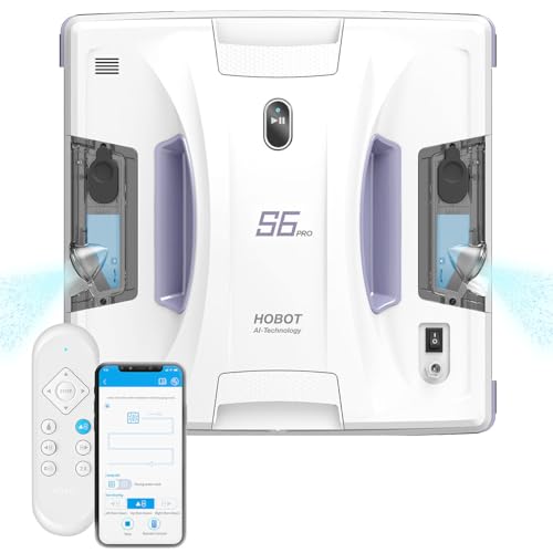 Sichler Exclusive Fensterroboter: HOBOT S6 Pro Profi-Fensterputz-Roboter, Dual-Sprüher & -Wischer, App (Profi-Fensterputzroboter, Reinigungsroboter Fenster)