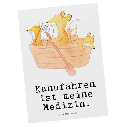 Mr. & Mrs. Panda Postkarte Kanufahren - Geschenk, Einladungskarte, Einladungskarten Geburtstag, Kanuverleih, Gewinn, Einladung Geburtstag,