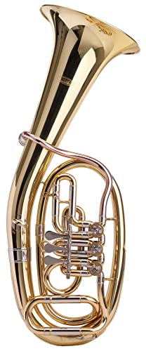 Classic Cantabile TH-38 Tenorhorn (Bb-Stimmung, Korpus: Messing, Neusilber-Außenzüge, Goldmessing-Mundrohr, 3 Messing-Drehventile)