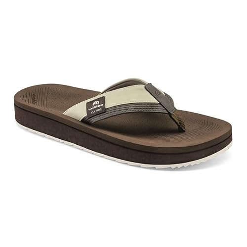 Cobian Roca Rise Herren Flip-Flop Sandalen aus Kunstleder, Braun, 47 EU