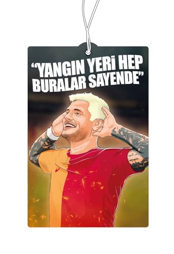 2x Icardi Style Galatasaray Duftbaum Auto Fussball, Auto Duftspender, Duftbaum Auto tuning, car air freshener, Duftanhänger Auto, Duftbaum Set Auto