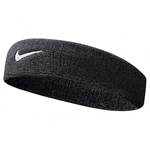 Nike Unisex Erwachsene Swoosh Headband/Stirnband, Schwarz (Black/White), Einheitsgröße