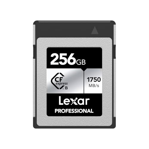 Lexar Professional SILVER Series 256GB CFexpress Karte, Typ B CFe Karte, bis zu 1750MB/s Lesegeschwindigkeit, CF Karte mit PCIe Gen3x2, kompatibel mit DSLR, rückwärts mit XQD Kamera(LCXEXSL256G-RNENG)