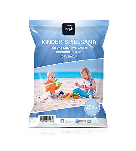 Best for Garden 25kg Spielsand Quarzsand für Sandkasten Dekosand TÜV geprüft TOP Qualität (25 KG)