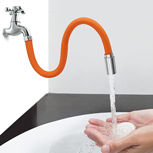 lamphle Universal-Schaumverlängerungsrohr 360 ° frei biegen, Wasserhahnverlängerungsschlauch, verstellbarer Waschbecken-Ablauf-Verlängerungsrohr, Badezimmer-Wasserhahn-Verlängerung, 20 cm