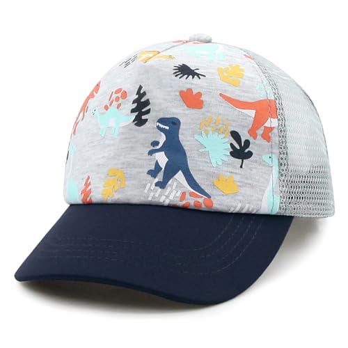 JANGANNSA Children's Baseball Cap Dinosaur Horn Summer UV Children's Hat for Boys Girls 2-4 Years