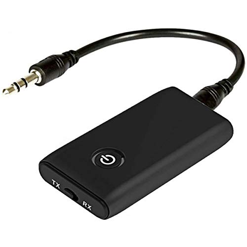 Bluetooth Adapter Audio 5.0, 2 in 1 Wireless Sender Empfänger, Transmitter mit 3,5mm Kabel für MP3 /MP4 Kopfhörer HiFi Lautsprecher Radio Auto TV PC Laptop Tablet