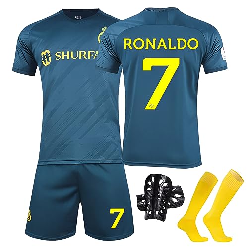 Sternstunde Nr.7 Trikot Sets Kinder, Hause/Auswärts Fußballtrikot für Kinder,Herren Jungen Fussball Jersey Football Trikots, Sportshirt Junge Football Training Tshirts Shorts und Socken Anzug - 24