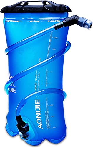 TRIWONDER Trinkblase 1,5L 2L 3L, Trinksystem BPA frei leichte Wasserblase Hydration Blase mit Trinkschlauch für Laufen, Wandern, Radfahren (1.5L (TPU))