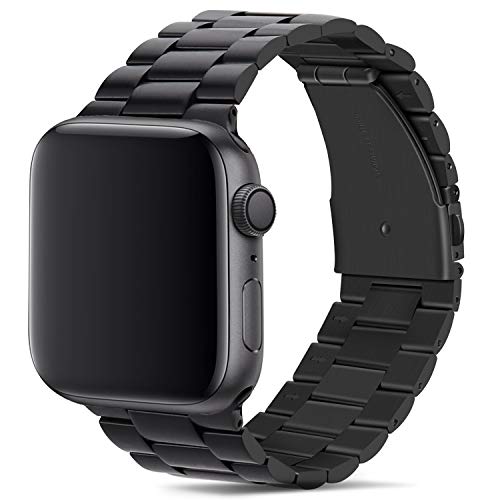 Tasikar Armband Kompatibel mit Apple Watch Armband 49mm 45mm 44mm 42mm Prämie Edelstahl Metall Ersatz Armband Kompatibel für Apple Watch SE 2 SE Series 9 8 7 6 5 4 3 2 1 (Schwarz)