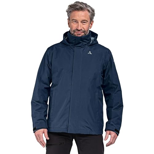 Schöffel Herren 3in1 Jacket Partinello M, wind- und wasserdichte Winterjacke mit separat verwendbarer Fleece Jacke, bequeme Regenjacke mit verstellbarer Kapuze