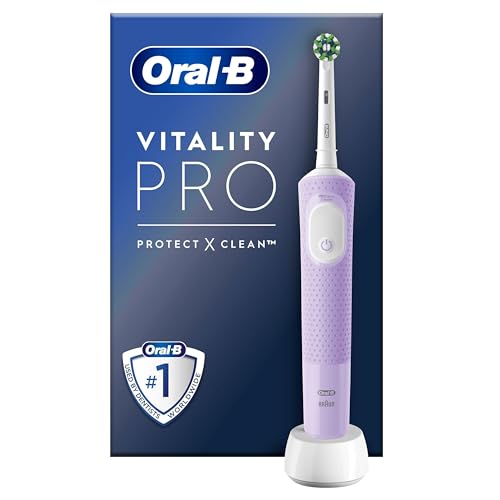 Oral-B Vitality Pro Elektrische Zahnbürste/Electric Toothbrush, 3 Putzmodi für Zahnpflege, Geschenk Mann/Frau, Designed by Braun, lila