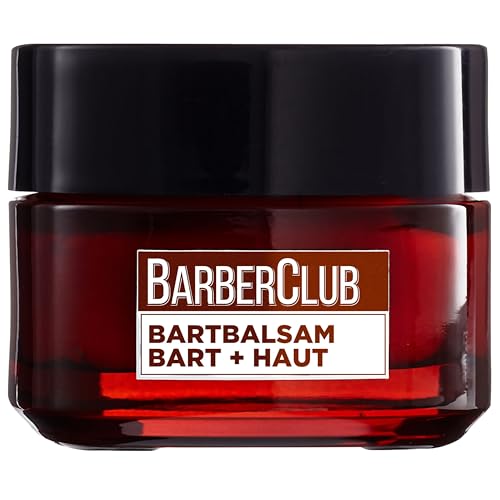 L'Oréal Men Expert Bartbalsam Bart + Haut für Männer, Unterstützung beim gesunden Bartwachstum, Bartpflege für Herren mit ätherischem Zedernholzöl, Barber Club, 1 x 50 ml