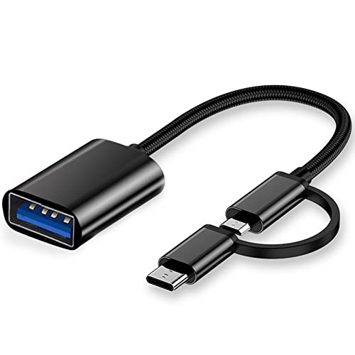 iJiZuo 2-in-1 OTG Adapter USB C/Micro auf USB, USB C auf USB Buchse, Adapterkabel kompatibel mit iMac Android Google Samsung Galaxy und Plus