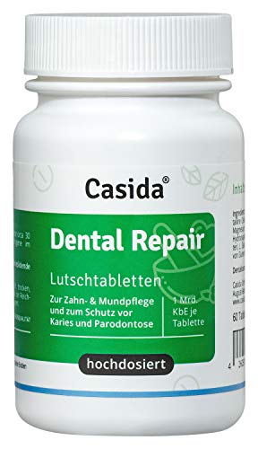 Dental Repair Lutschtabletten - Schutz vor Karies, Parodontose, Mundgeruch und Zahnfleischentzündungen - Hochdosiert: Mind. 1 Mrd KbE - Vegan - 60 Stück