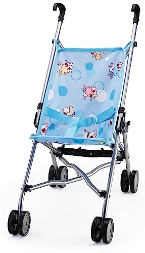 Bayer Design 30134AA Puppen Buggy, faltbar, mit Doppelrädern, blau