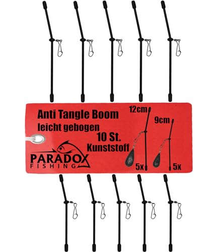 Paradox Fishing Anti Tangle Boom 10 Stück 9cm/12cm I für Grundblei Feederzubehör Feeder Angeln Grundangeln Futterkorb Angeln