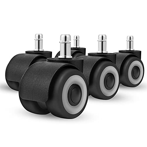 5PCS Universal Mute Chair Wheel 2" Office Chair Caster Replacement Casters Soft Safe Roller Furniture Wheels