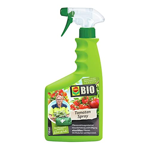 Compo BIO Tomaten Spray AF, Biologisches Pflanzenstärkungsmittel für pilzanfällige Pflanzen, Empfohlen vom Pflanzenarzt René Wadas, 750 ml