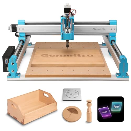 Genmitsu CNC-Fräsmaschine 4040-PRO für Holz Acryl MDF Nylon Fräsarbeiten, Graviermaschine mit GRBL Steuerung, 3 Achsen CNC-Maschine, Arbeitsbereich 400 x 400 x 78mm