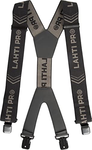 Lahti PRO Hosenträger Arbeit für Herren | 5cm Breit | Y Style Form Shape | für Shosen, Arbeitshosen, Motorradhose | mit sehr Starken 4 Metall Clip | für Männer und Damen elastisch, verstellbar