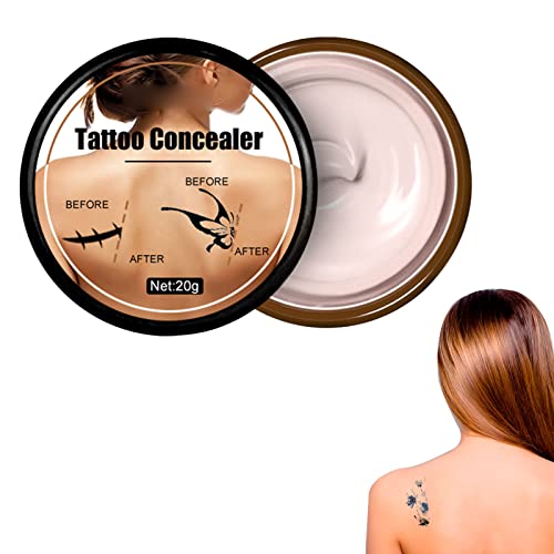 Tattoo Concealer,Narben Concealer,Tattoo Cover,Scar Concealer,Tattoo Entferner,Tattoo Abdeckung,Wasserdichter Make up Haut für Männer Frauen,20g,Helle Farbe