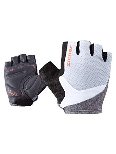 Ziener Damen CENDAL Fahrrad-, Mountainbike-, Radsport-Handschuhe | Kurzfinger - atmungsaktiv/dämpfend/rutschfest, Grey Melange, 7