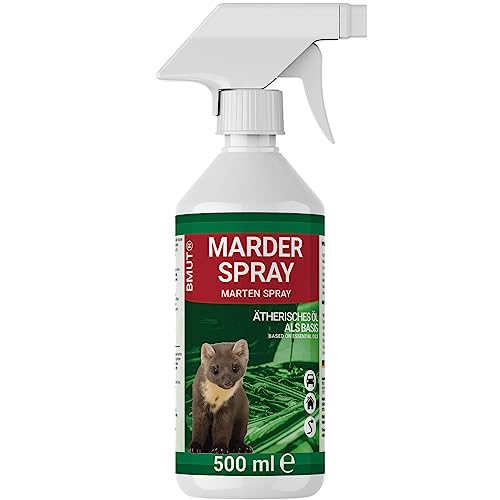 BMUT 500ml Marderspray für Auto, Dachboden & Garage, Sofort & Langfristig, Marderschreck & Marderabwehr