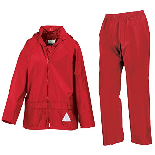 Result 2er Set Kinder Regenjacke und -hose, Rot, Gr.134/140 134/140,Rot