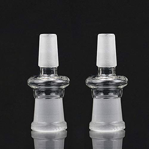 2 Stück Glasrohradapter 14 mm Male auf 18 mm Female Essential Adapter Glasgelenk