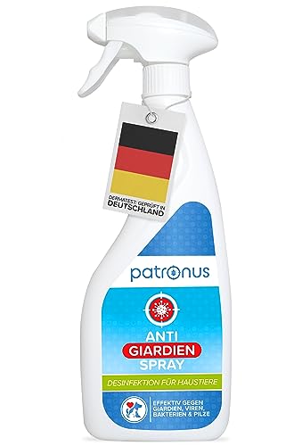 Patronus Giardien-Spray speziell für Hund & Katze 500ml - Hygiene-Spray für Haustiere als Desinfektionsmittel für Oberflächen gegen Viren, Bakterien & Pilze - hochwirksam & hautschonend