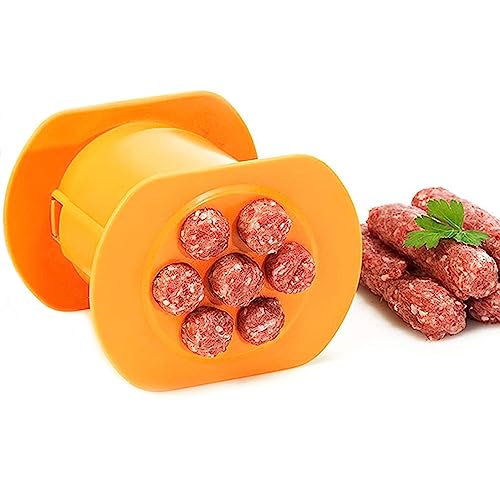 Cevapcici Presse Hot Dog Maker - Manual Hot Dog Wurstform Set, DIY-Küchenutensilien, Cevapcici Maker Hot Dog Maschine Fleischstäbchen Quetscher (Orange)