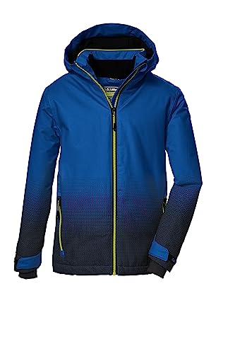 killtec Jungen Skijacke ist wasserdicht/Funktionsjacke mit Kapuze und Schneefang KSW 177 BYS SKI JCKT, blau, 140, 39899-000