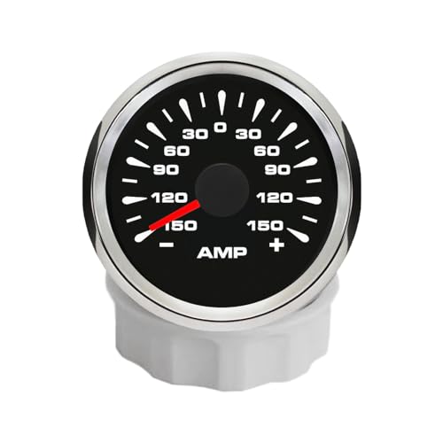 ELING 52 mm Amperemeter +/-150 A AMP-Messgerät mit Stromsensor mit 8 Farben Hintergrundbeleuchtung 12 V 24 Volt für Limousinen LKWs