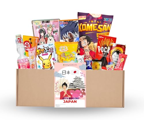 Entdecke die Vielfalt: Überraschungs-Japanische Snack Box mit Animation Charactered Snacks, Trendy Mochi & Süßigkeiten (Japan Snack Box S (15set))