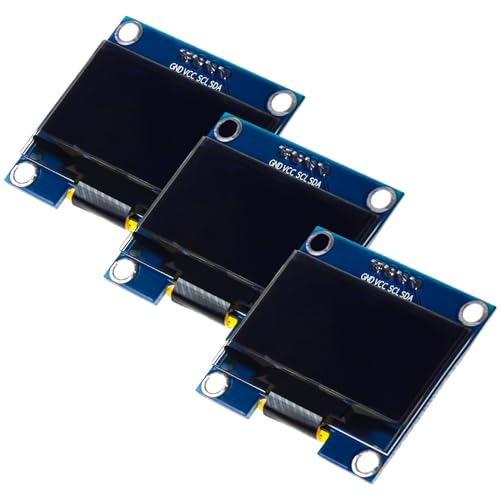 ARCELI 3 Stück 1,3 Zoll OLED Display I2C IIC Modul, SSH1106 Chip 128X64 Pixel Bildschirm Anzeigemodul mit weißen Zeichen kompatibel mit Arduino und Raspberry Pi